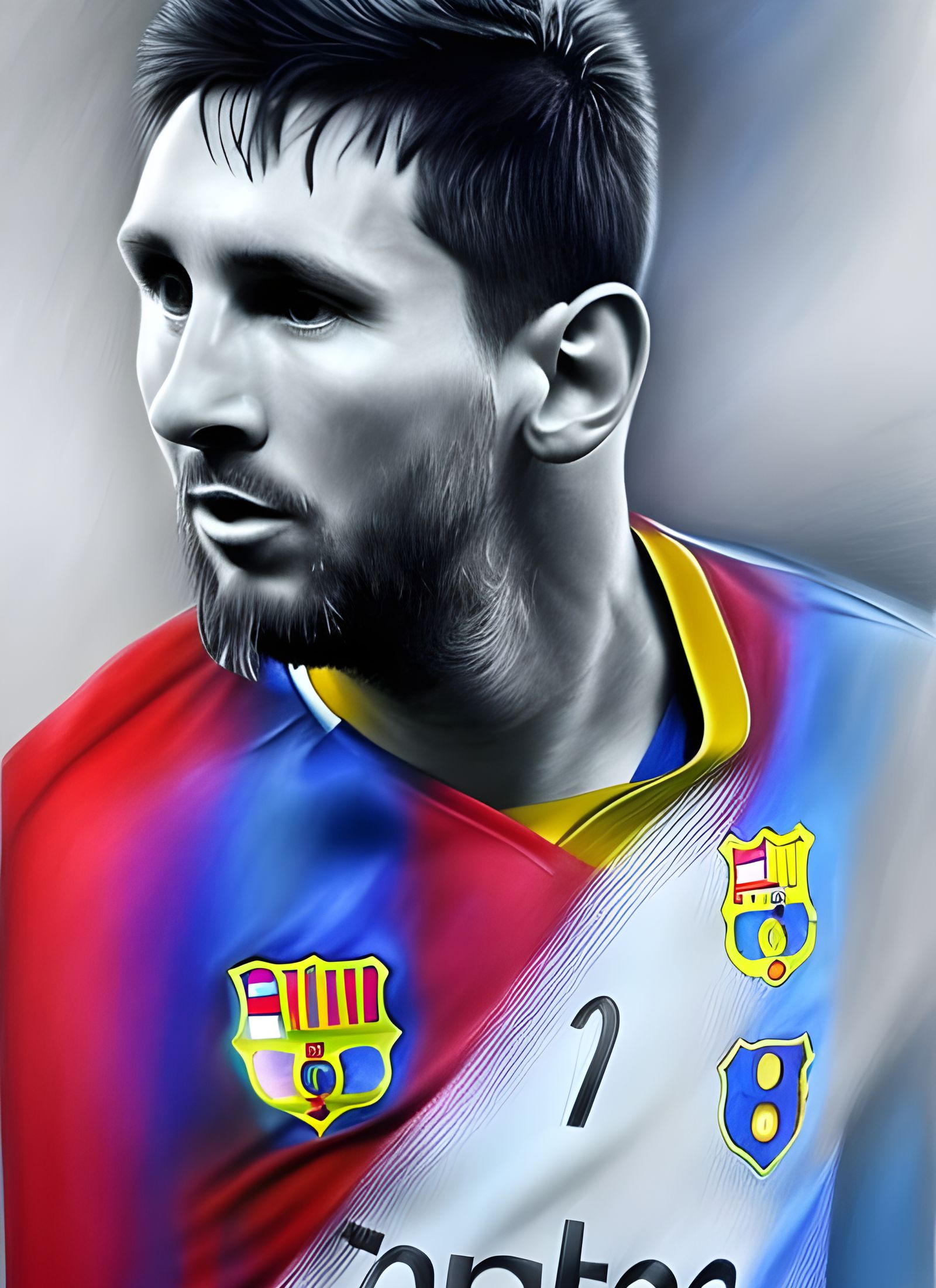 Photorealism portrait of Messi - AI Generated Artwork - NightCafe Creator