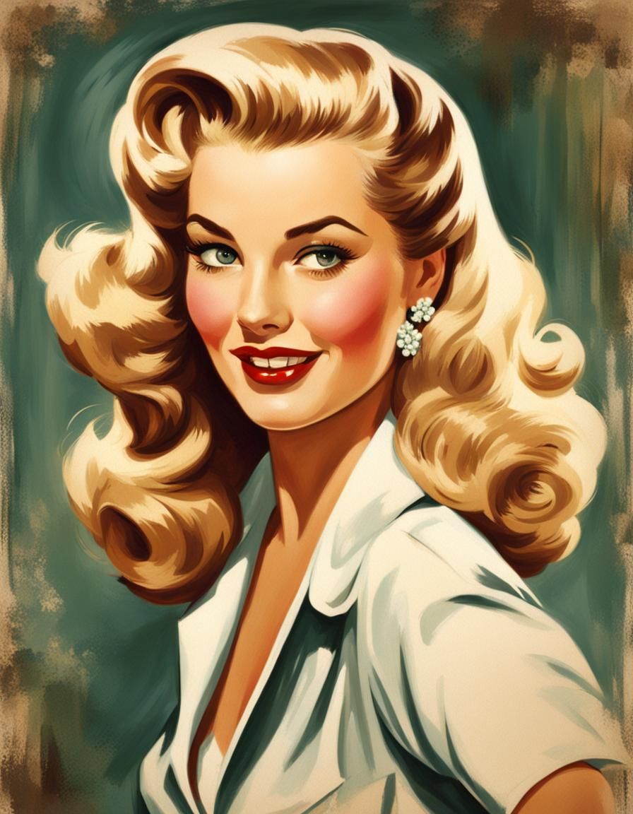 beautiful pin-up girl - AI Generated Artwork - NightCafe Creator