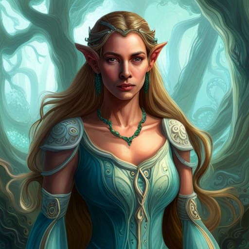 Elven Lady in Baby Blue