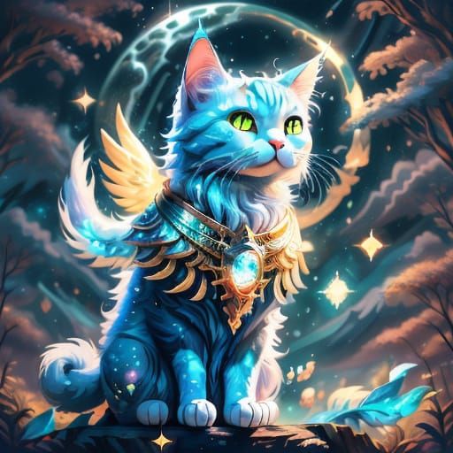 Photorealistic Valentine's Cat in Vibrant Bokeh Lighting