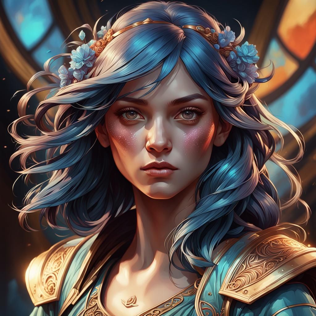 Hyperdetailed Portrait in Volumetric Lighting