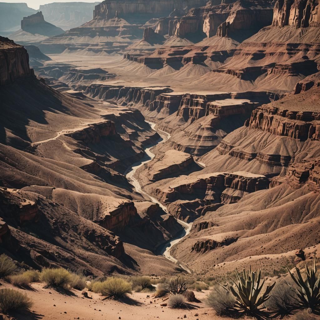 a majestic desert a canyon