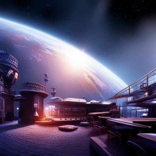 Coffee Shop in Space