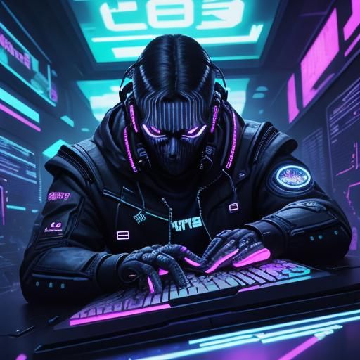 cyberpunk computer interface
