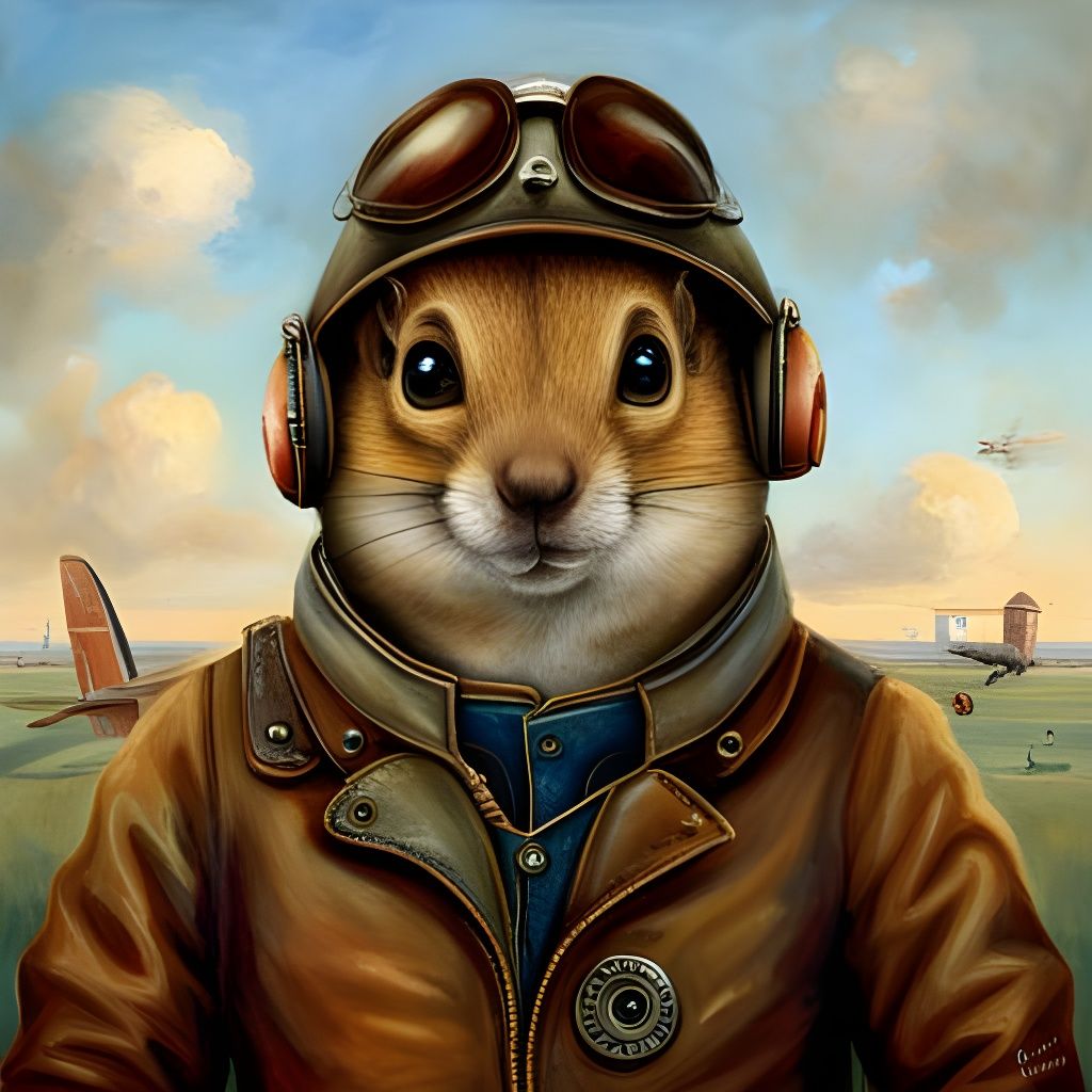 highest-scoring fighter flying squirrel pilot - AI Generated Artwork ...