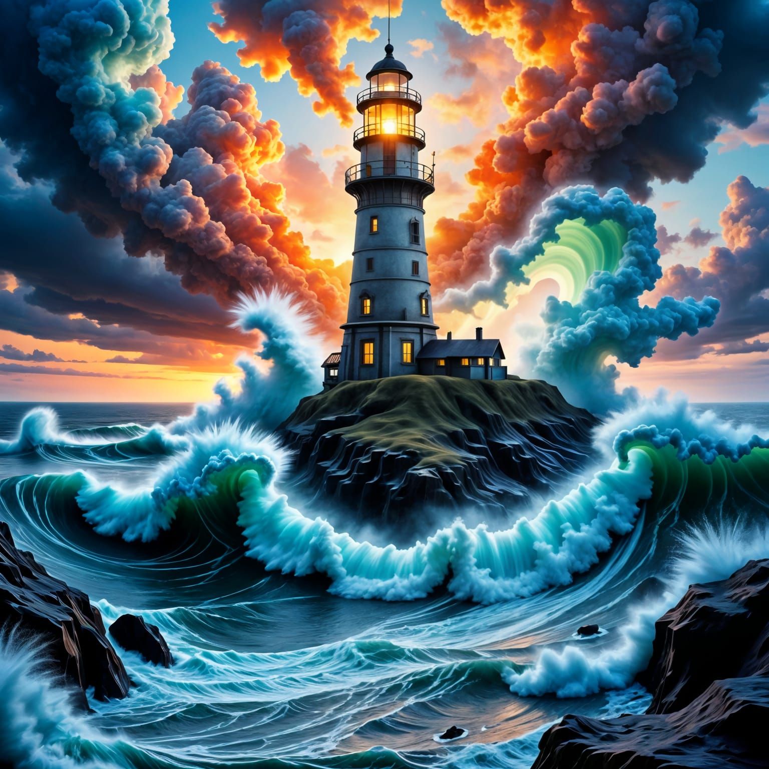 Fractal Waves, Fractal Skies