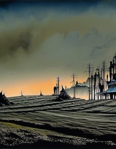 "Heartbreak Hotel" eerie ultra-detailed matte painting deep ...