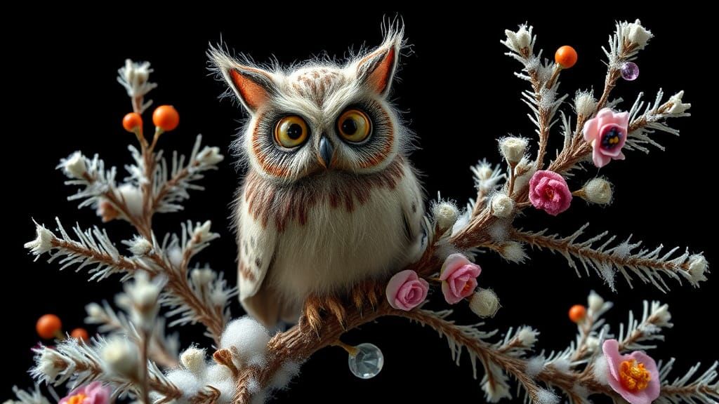   owl  felted friend  by @undefined