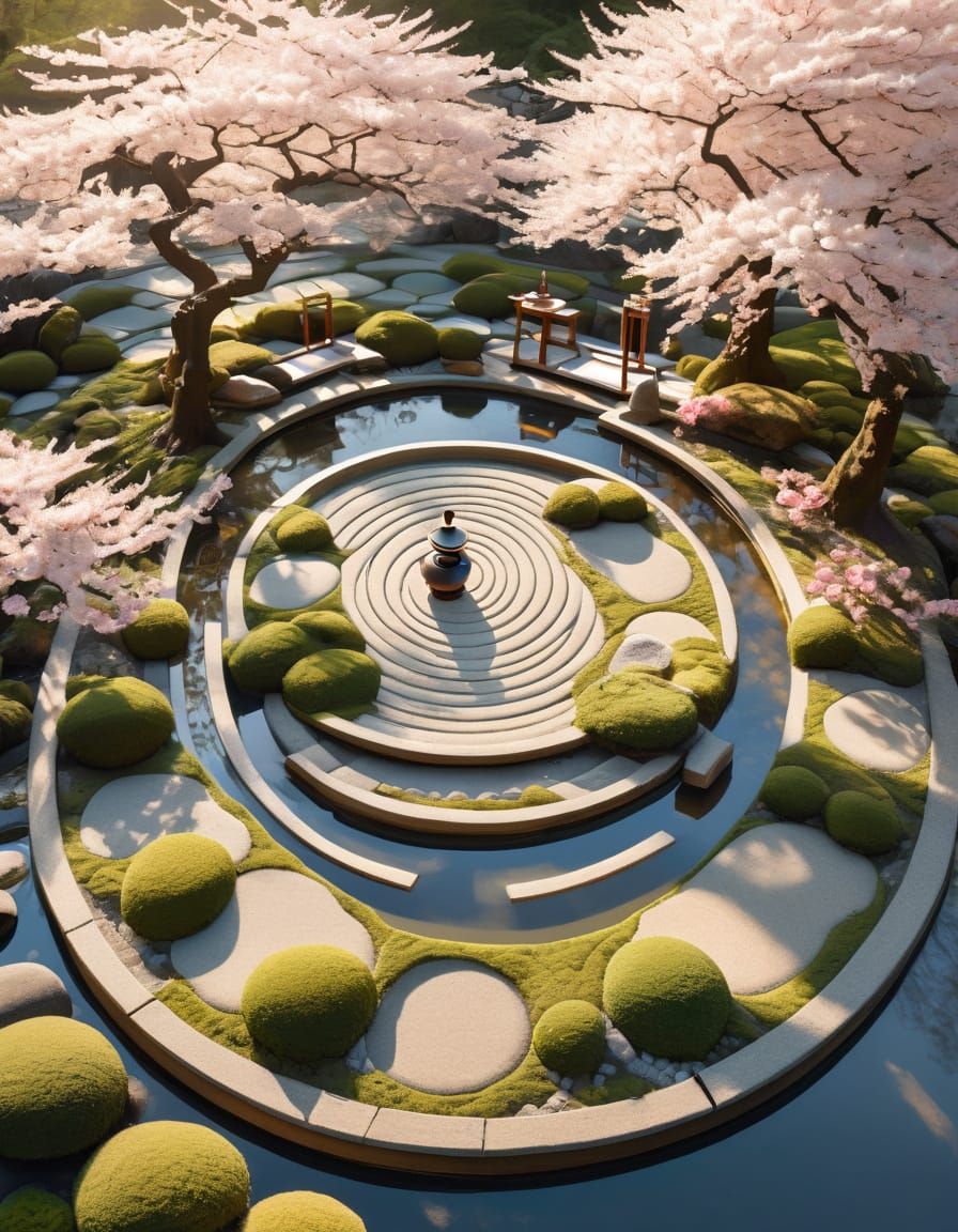 Tea Garden Geometry  by @MikThor