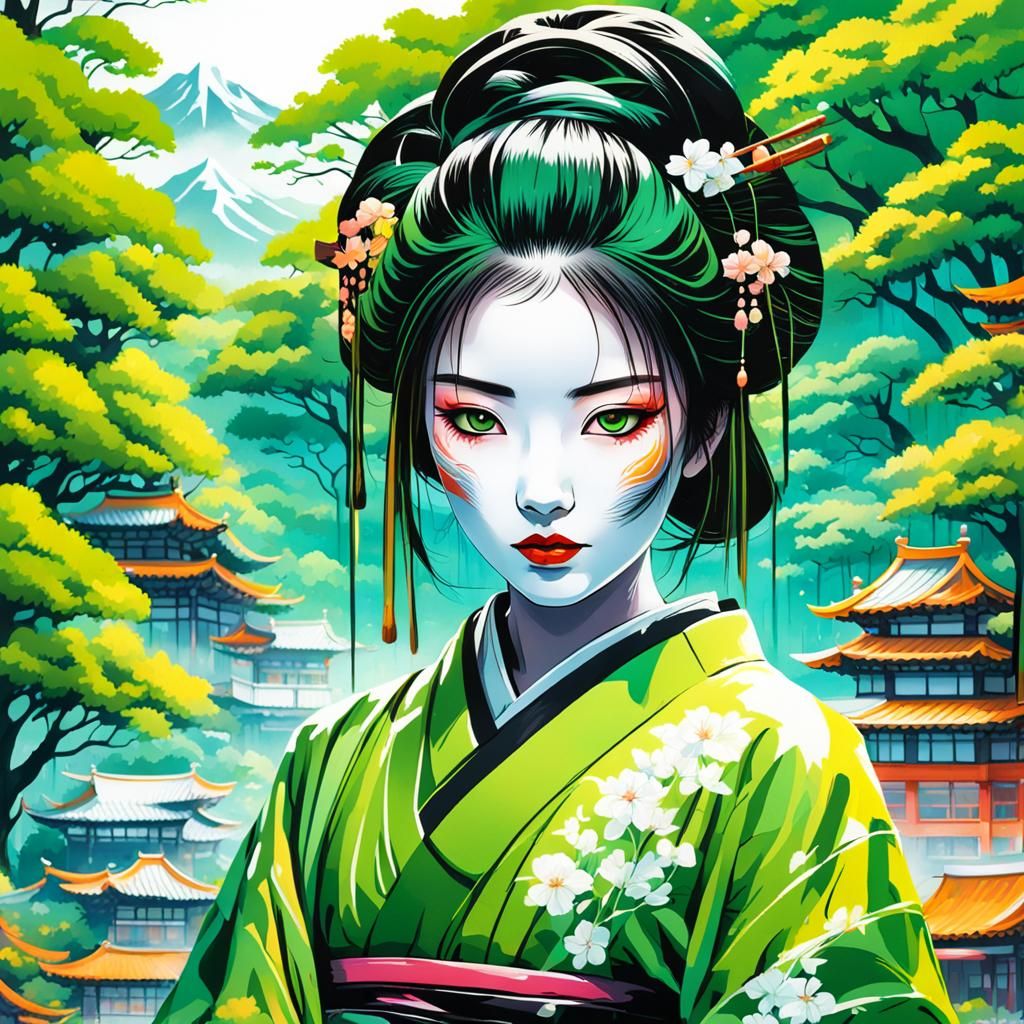 Geisha - AI Generated Artwork - NightCafe Creator