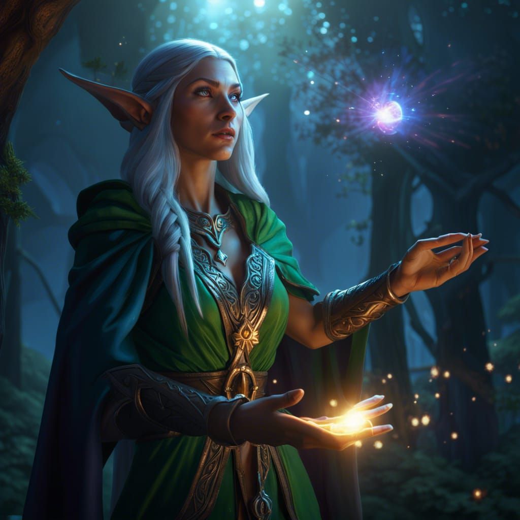 Female elf shaman - AI Generated Artwork - NightCafe Creator