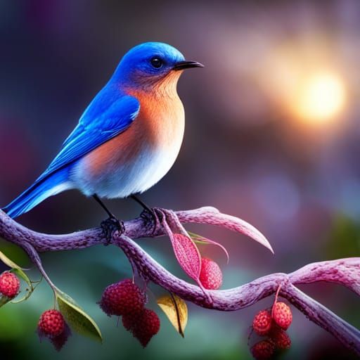 Bluebird on a sunny morning