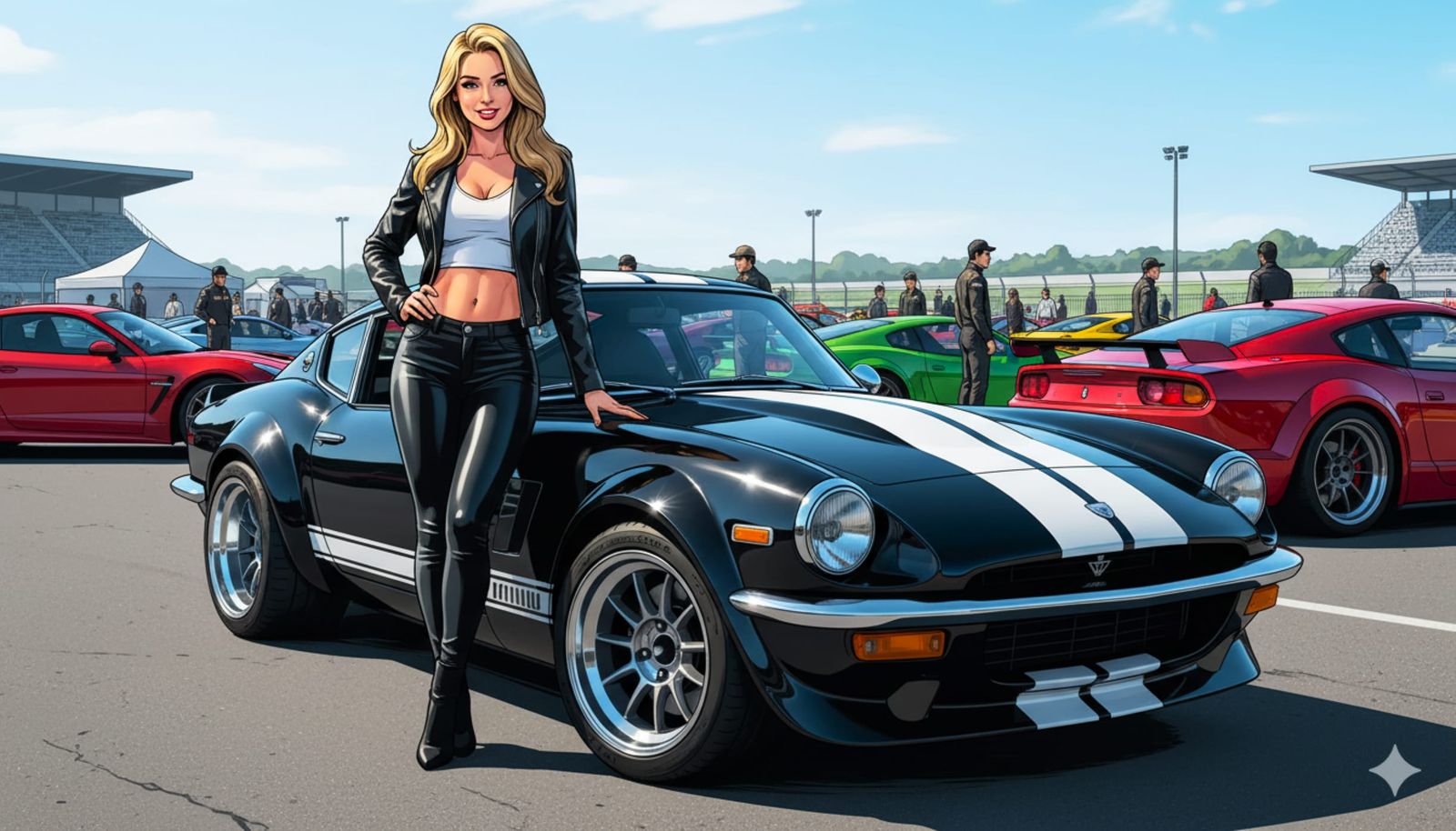 Our Spokesmodel Admires the #1 Retro-Mod GT6