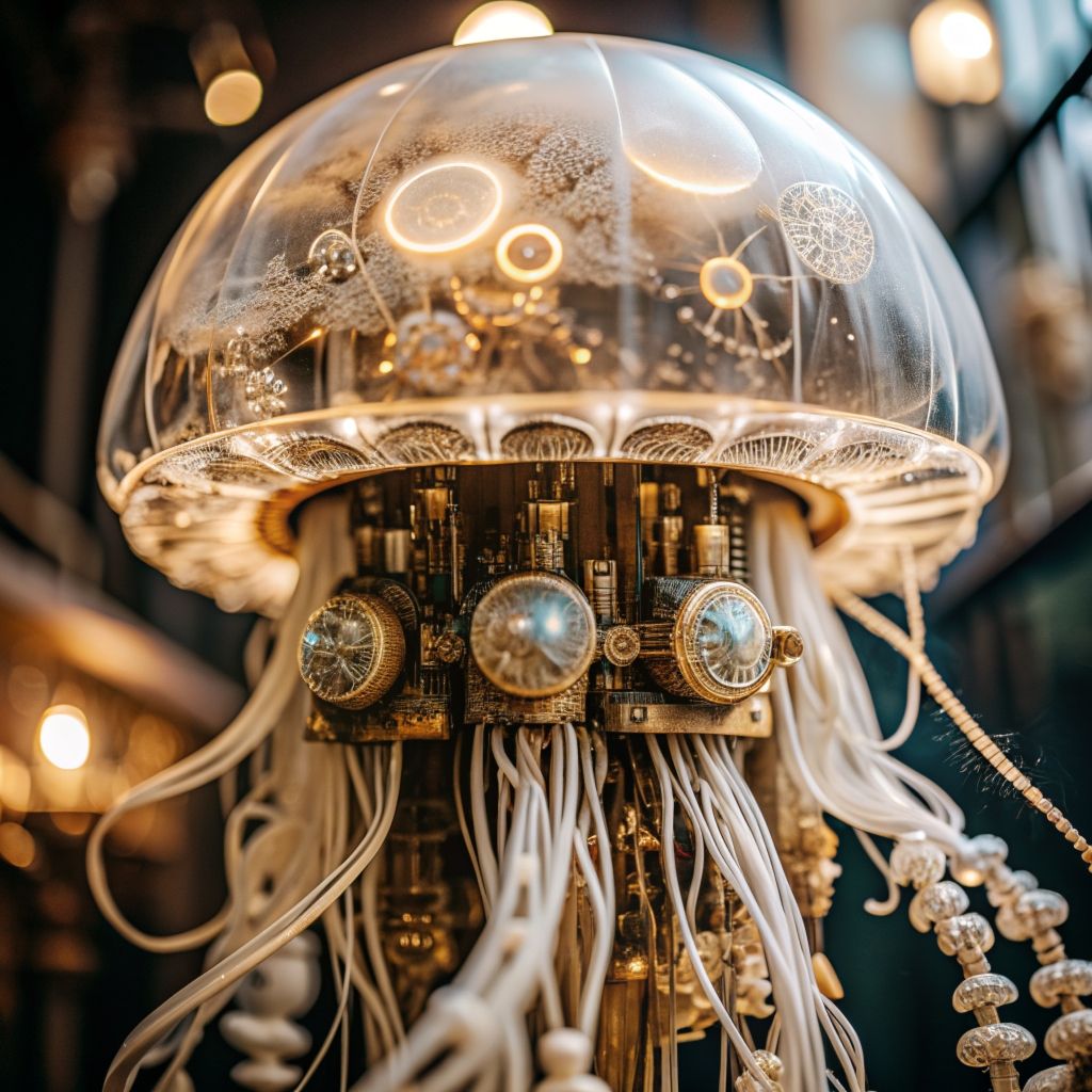 steampunk mechanical jelly-fish v.3