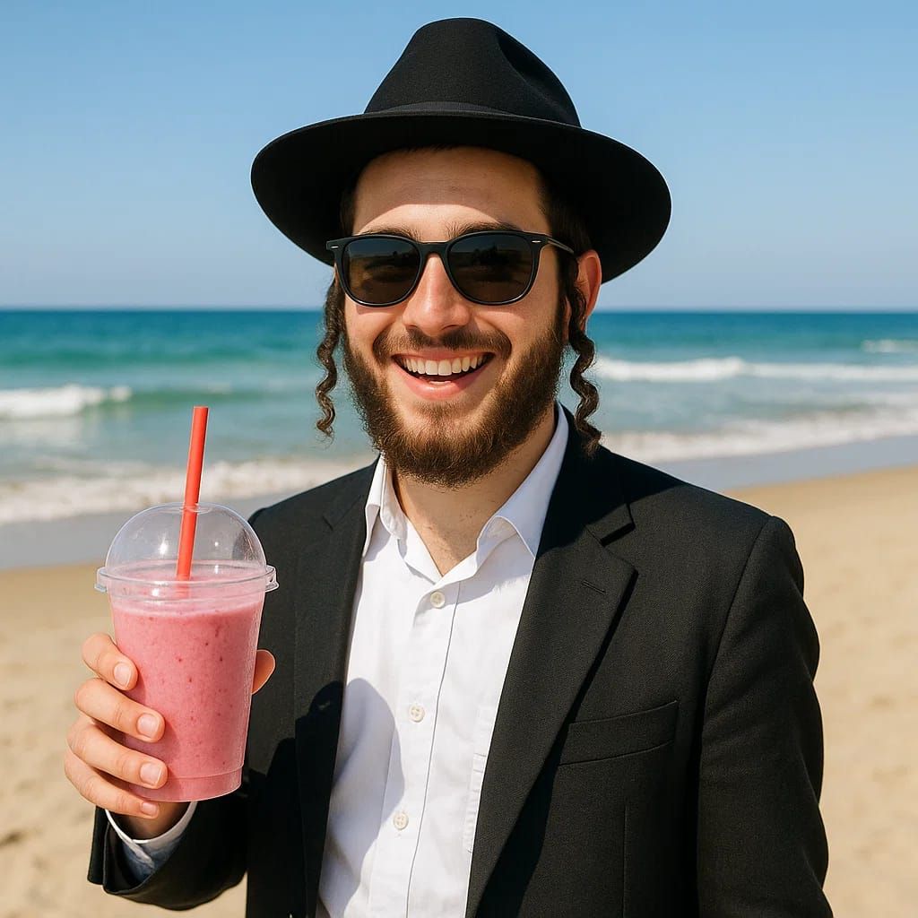 בחור חרדי חסידי נופש