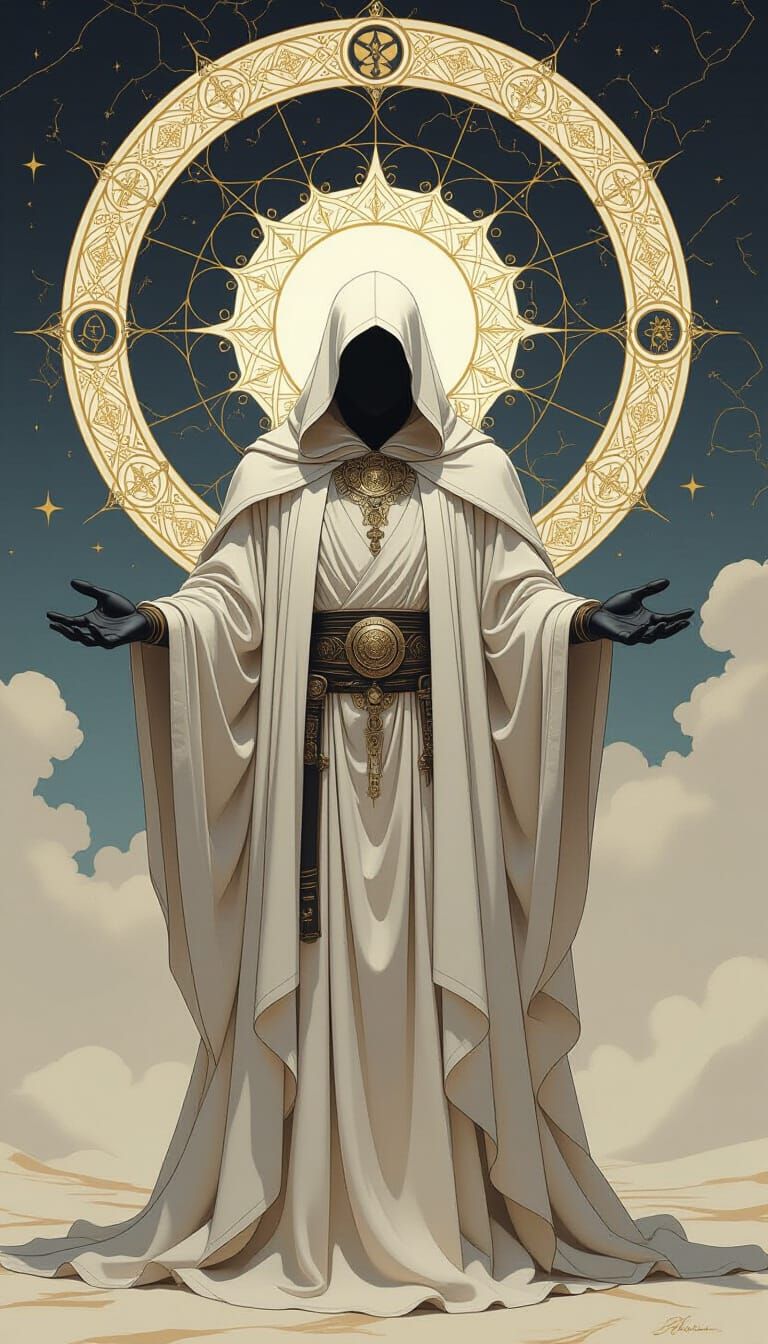Symbolic "The World" tarot card 