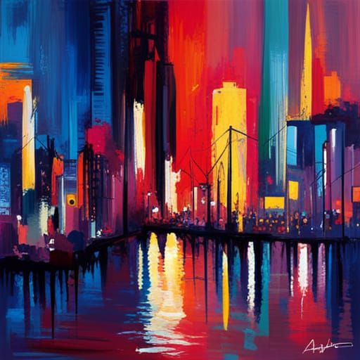 Abstract painting album cover AI Generated Artwork NightCafe Creator