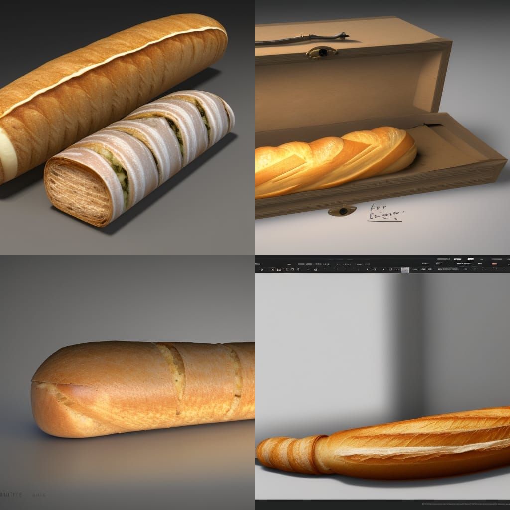 a french baguette in a gift box.