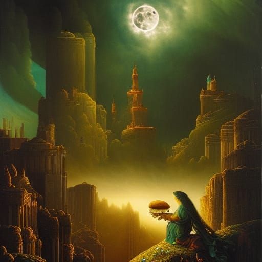 Au royaume de la faim la terre est prosaïque ;la pleine lune...