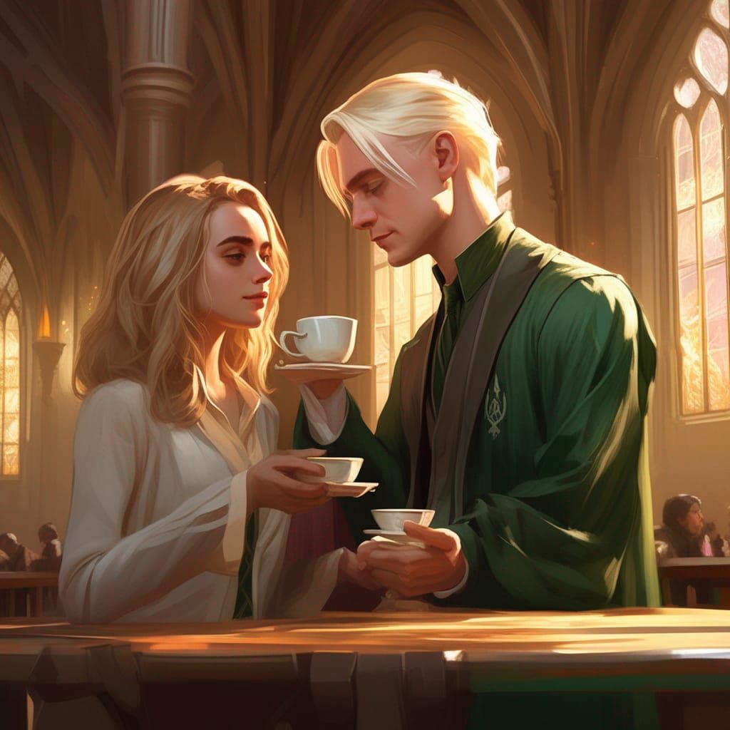 A tea with Draco Malfoy at Hogwarts - AI Generated Artwork - NightCafe ...