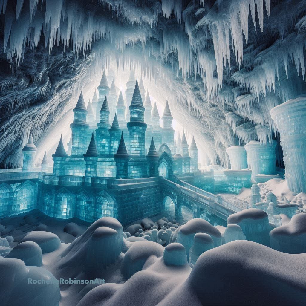 Ice Castle Inside An Ice Cave