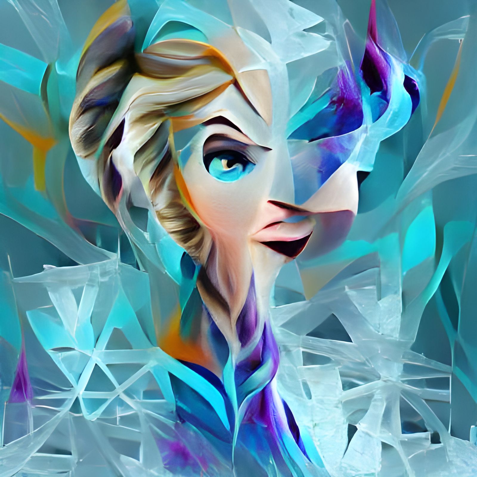 Elsa from Frozen abstract