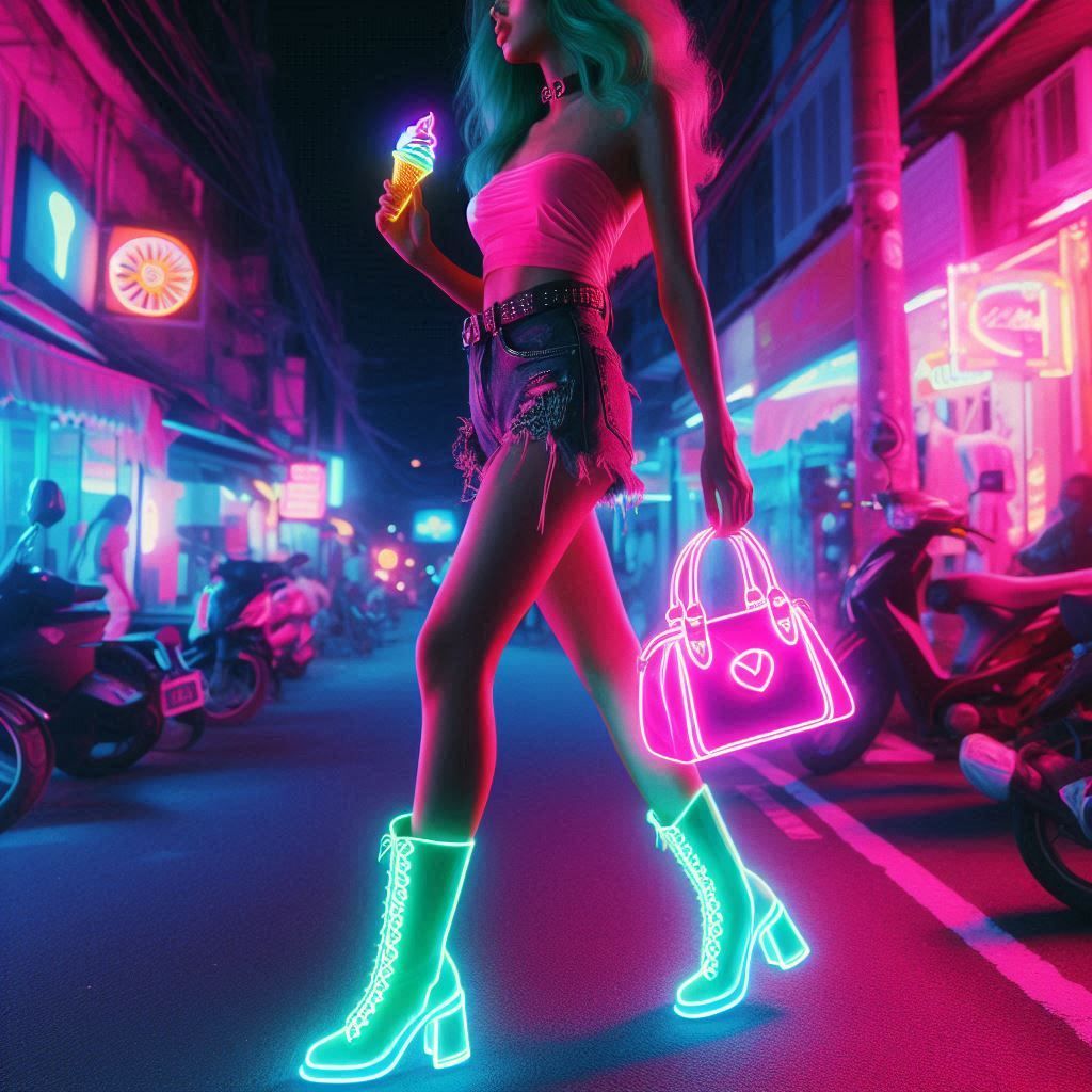 Neon boots