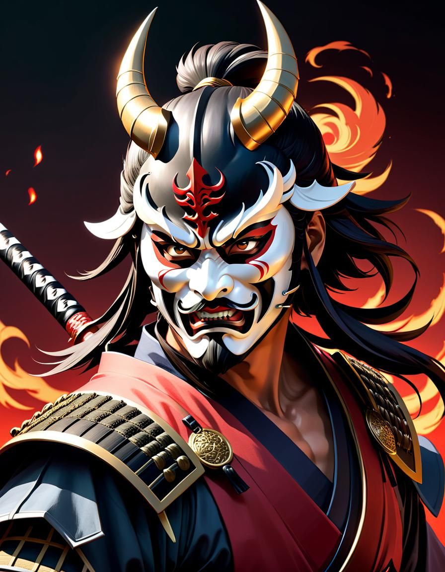 Masked Samurai - AI Generated Artwork - NightCafe Creator