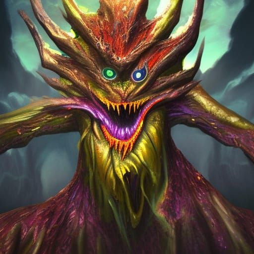 Demonic Eldridge Slime Terror - Ai Generated Artwork - Nightcafe Creator