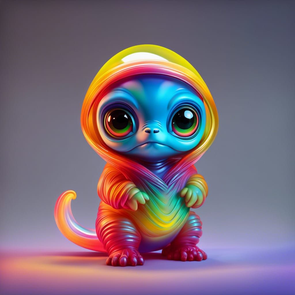 Adorable Cute Colorful Glass E.T.