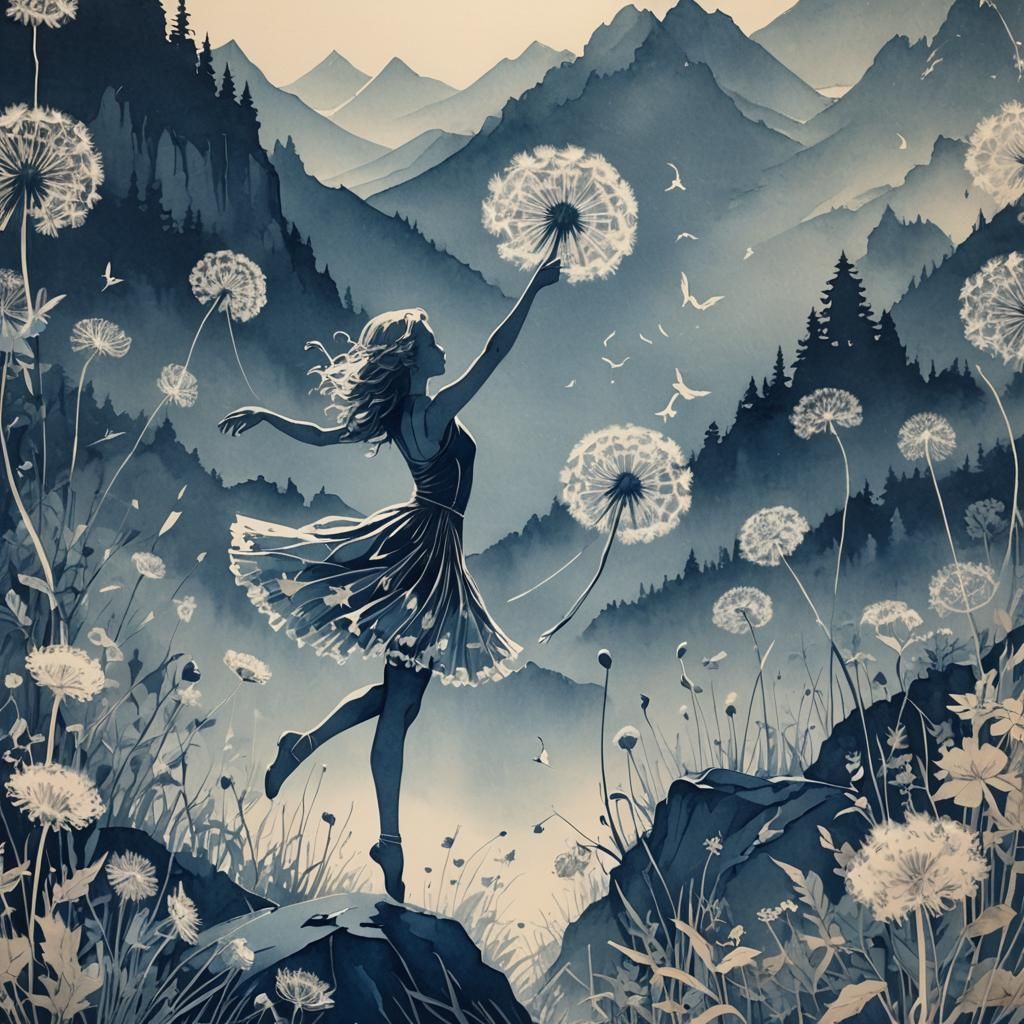 Cyanotype dancer  by @Kalpine