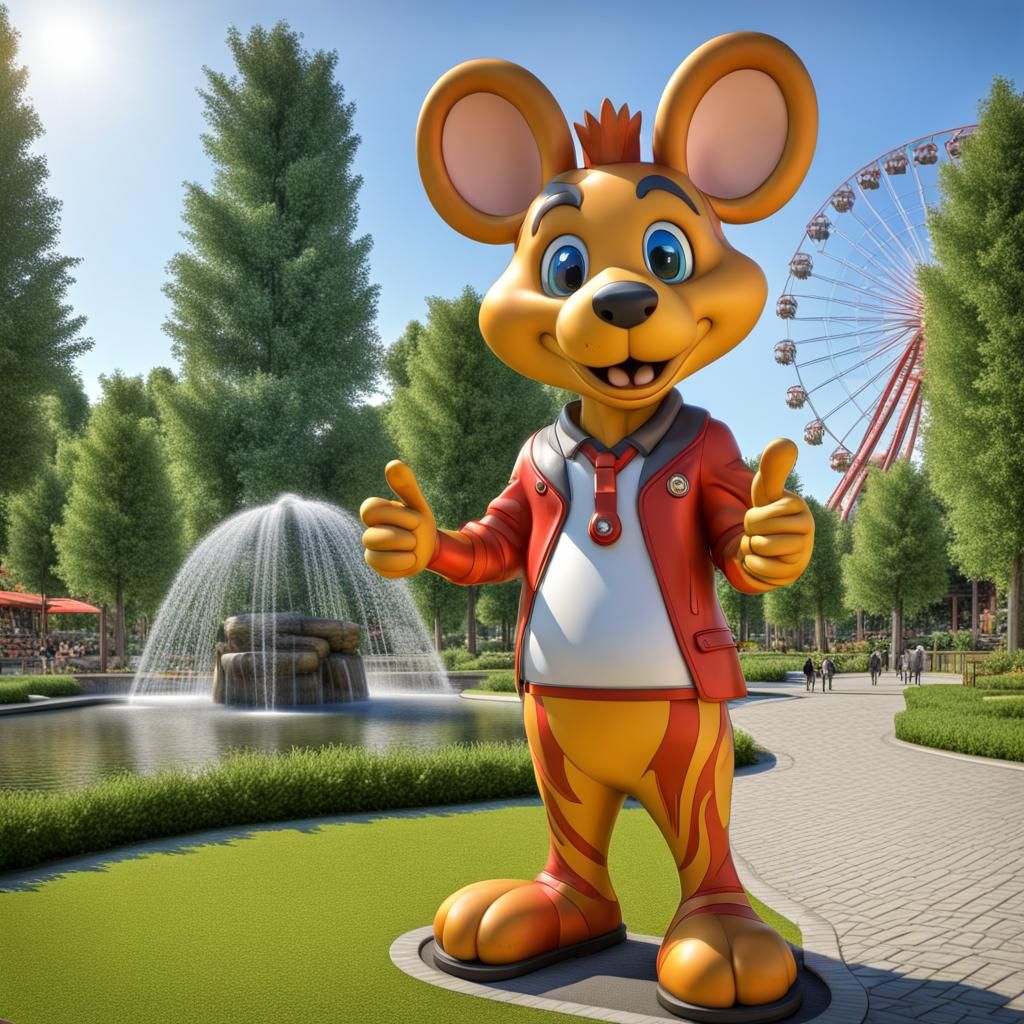 mascotte in theme park AI Generated Artwork NightCafe Creator