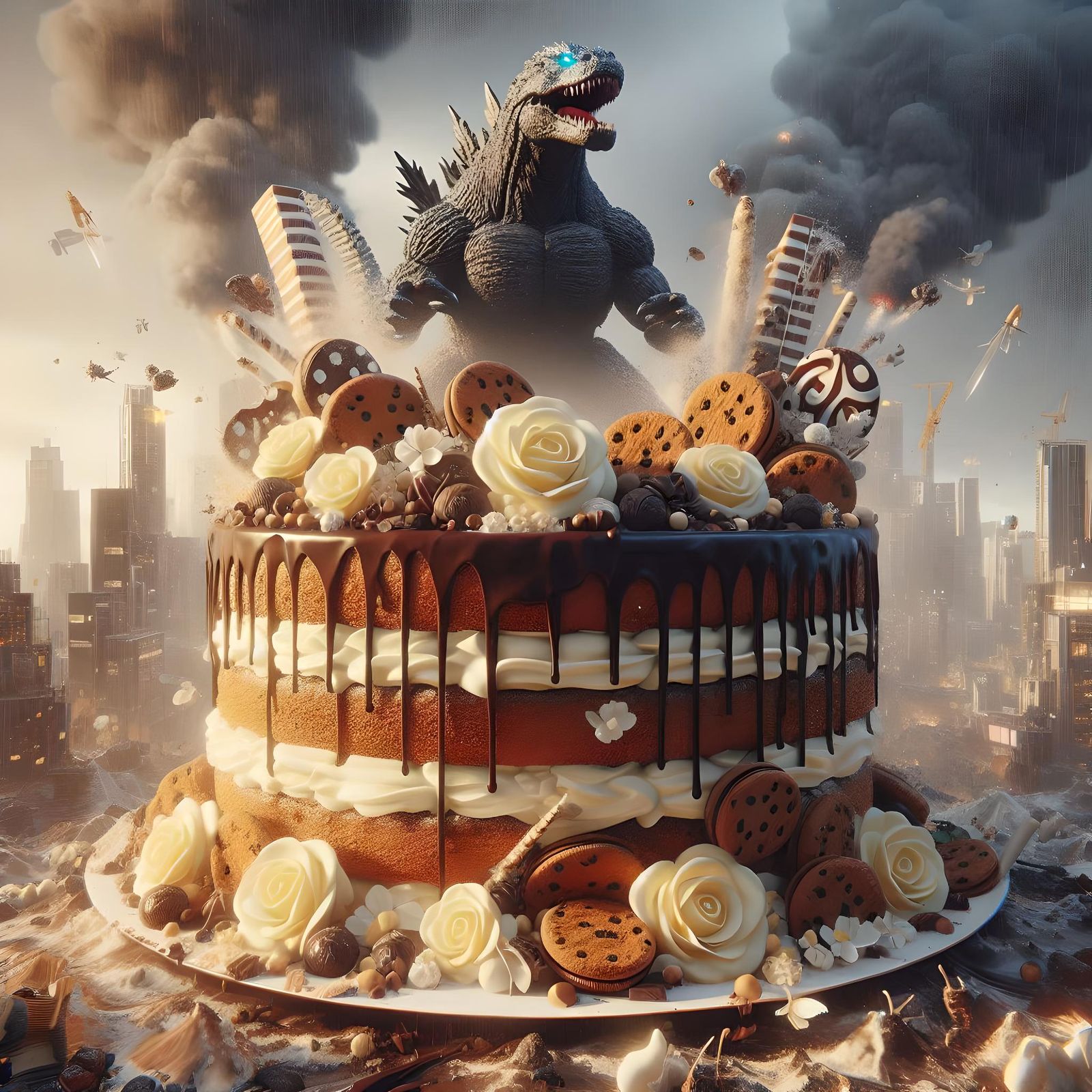 Godzilla, the icing on the cake  by @Valkyrja
