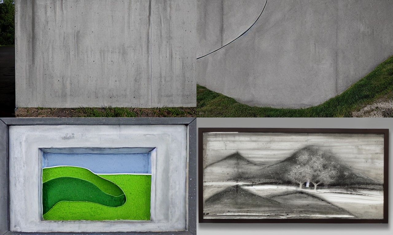 Landscape in the style of Concrete art