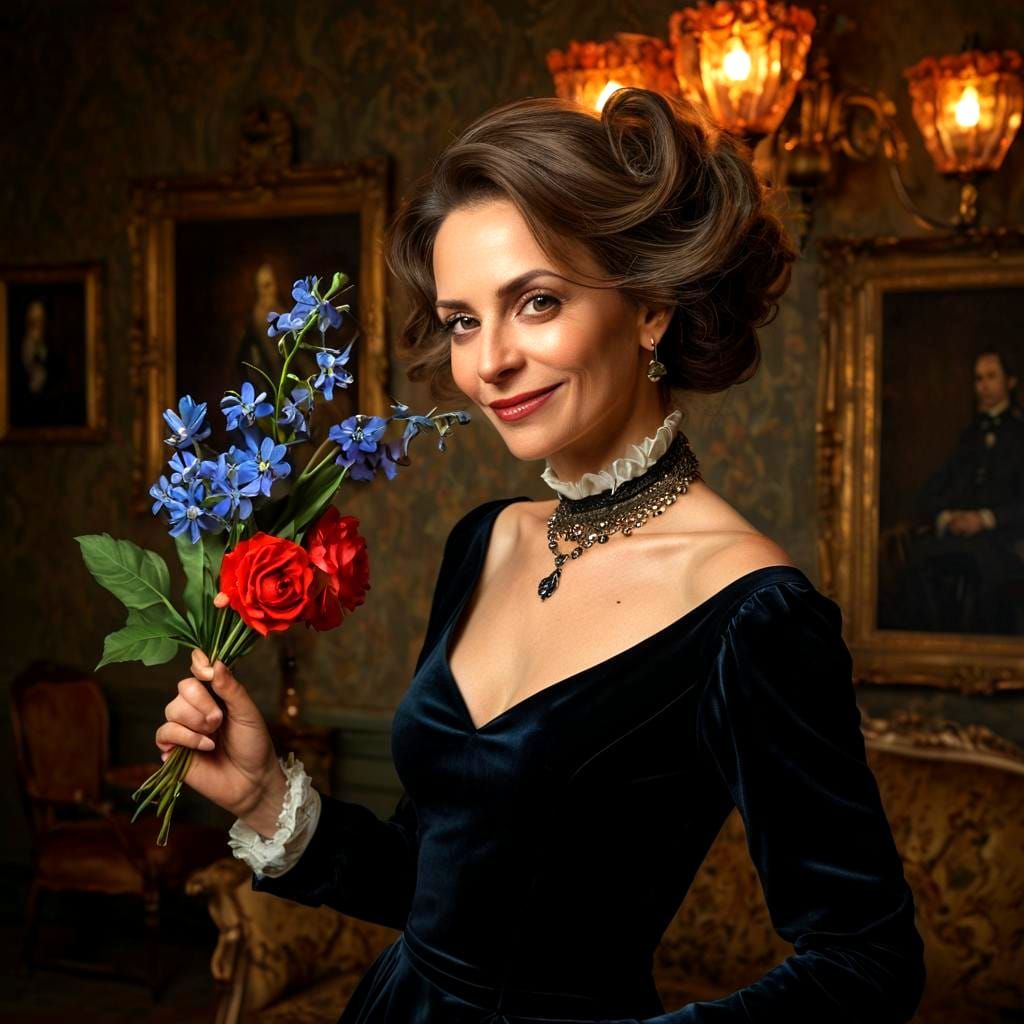 Expressive Portrait of a Beautiful Lady