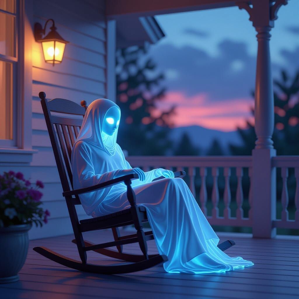 A wooden rocking chair   by @BridgeGate