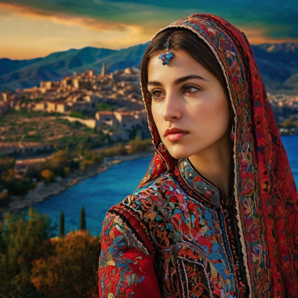 Portrait with a nice backdrop