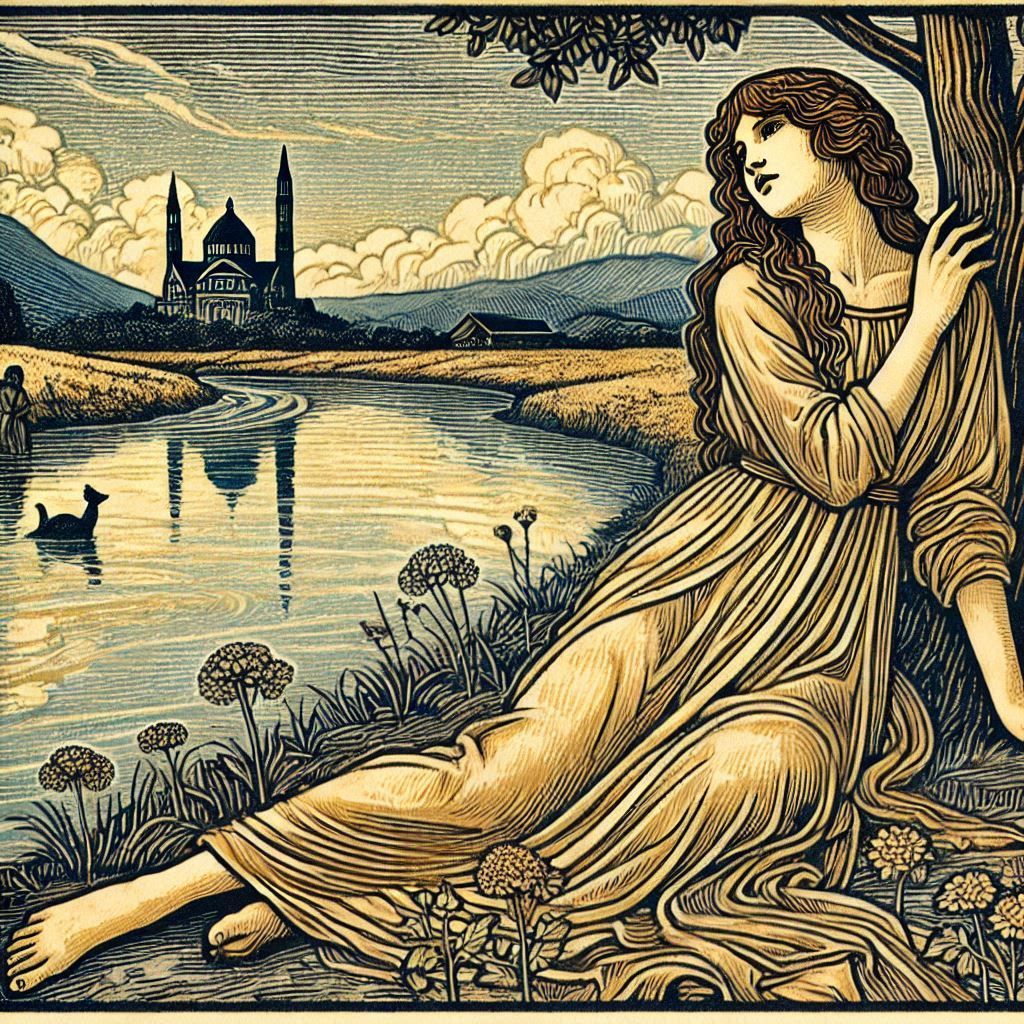 Lady at the riverbank