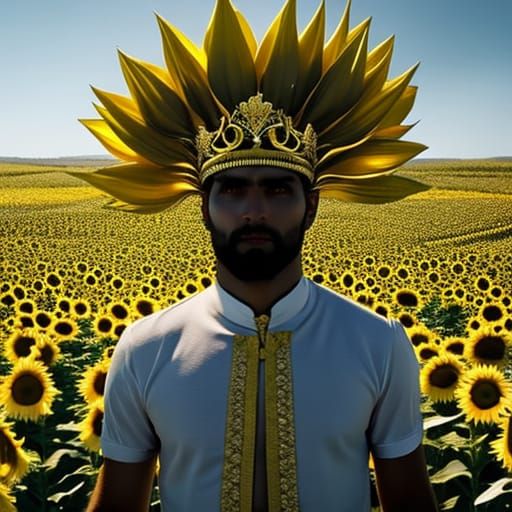 A Sunflower King AI Generated Artwork NightCafe Creator