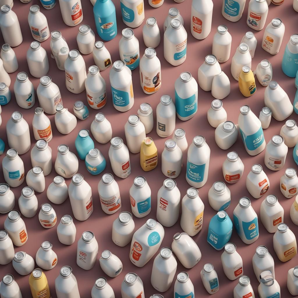 Innovative milk packaging, attractive, unique, minimalist an...