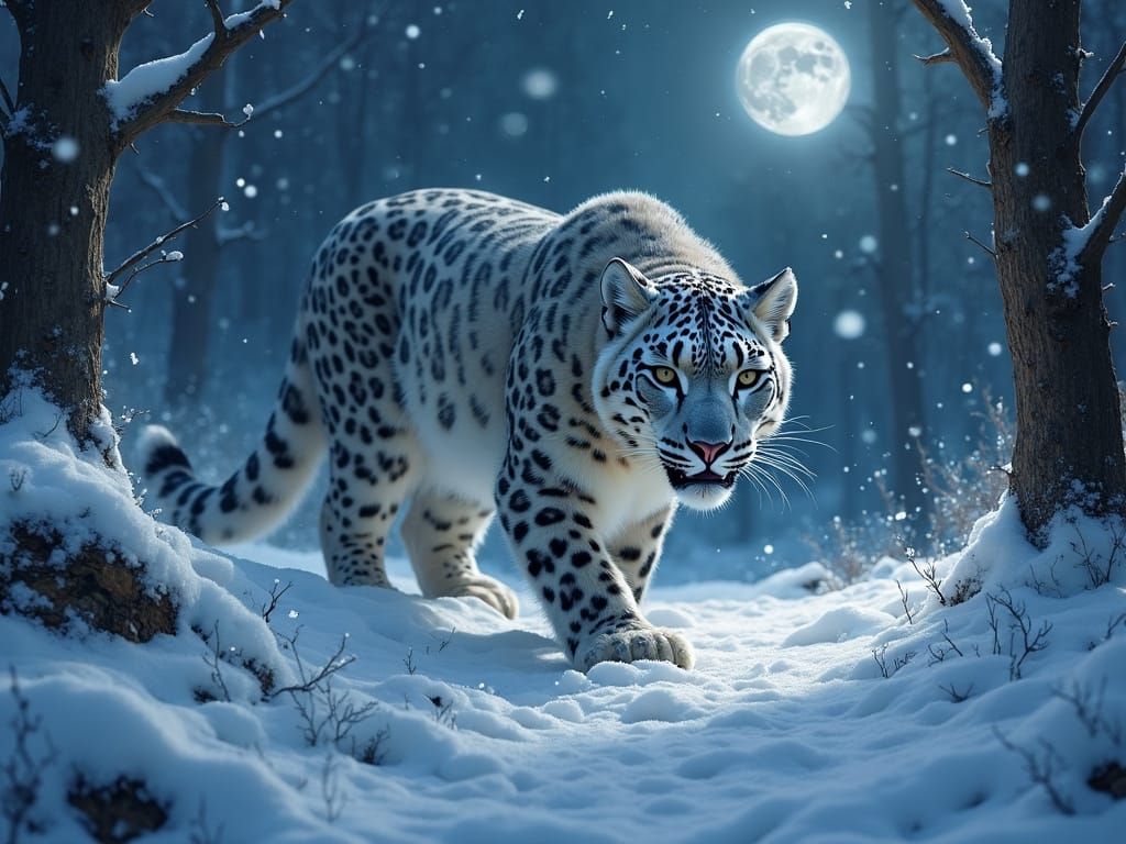 A majestic snow leopard  by @Plats