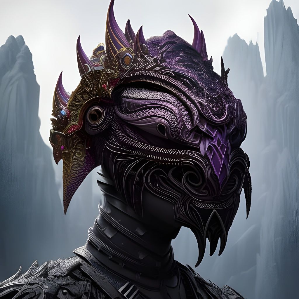 Cosmic Biopunk Alien Portrait in Digital Art Style