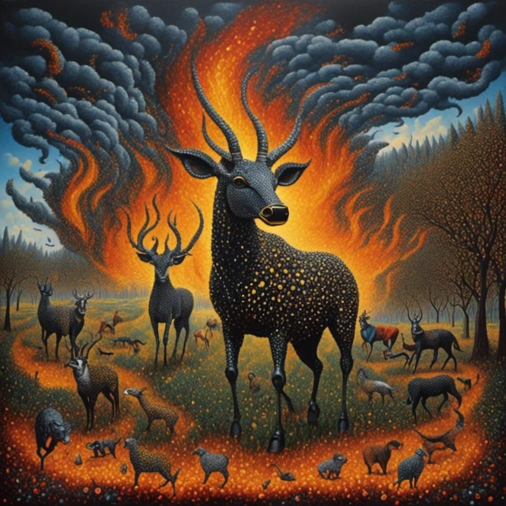 <lora:Destination Unknown:1.0> out of the fire 