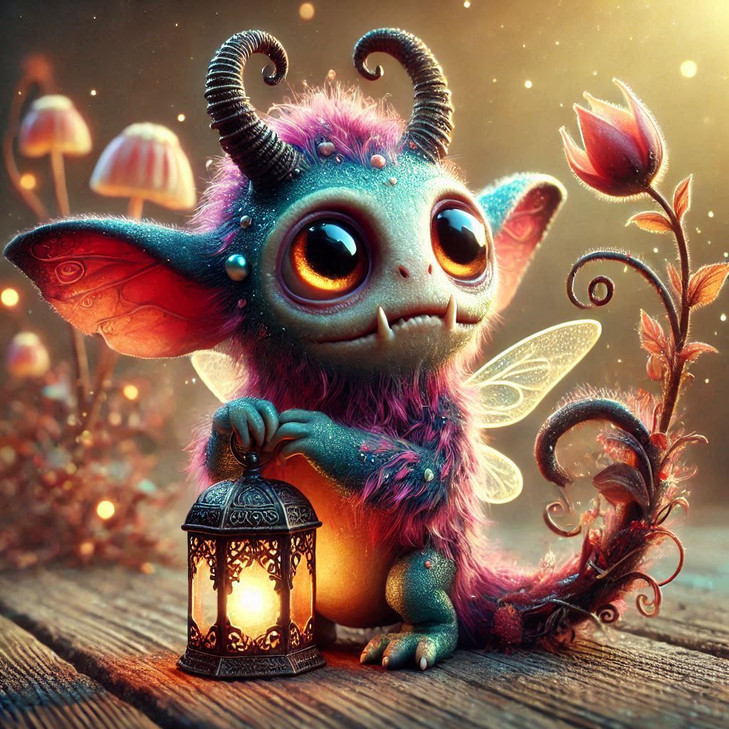 adorable fairy-tale fantasy creature portrait..