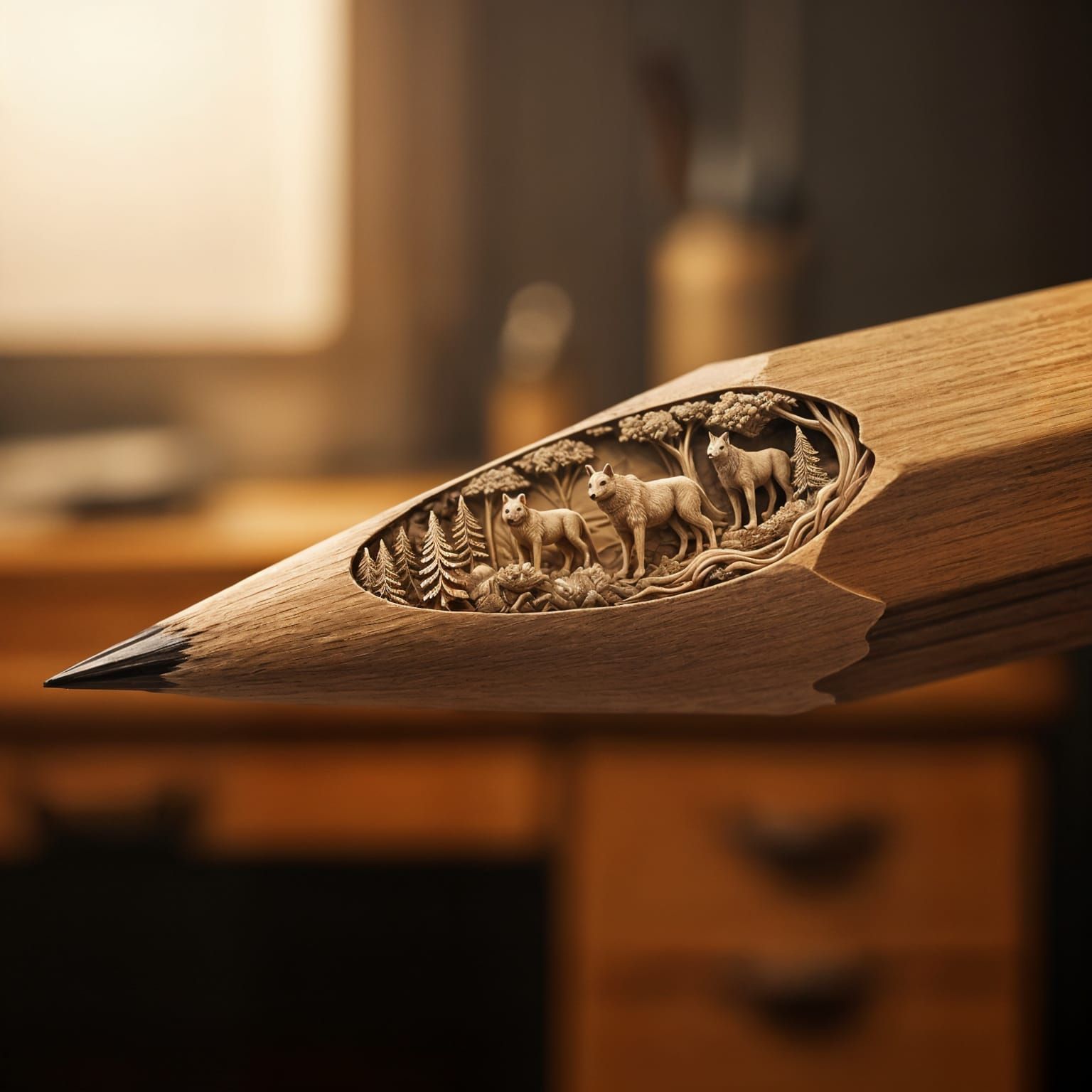 Life within a pencil  by @Gokiburi