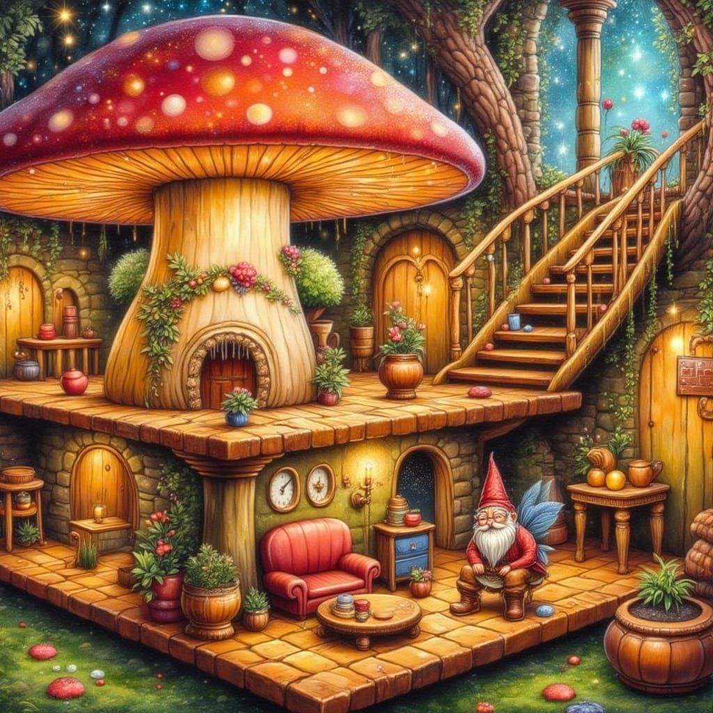 The gnome's living room  by @Hennie