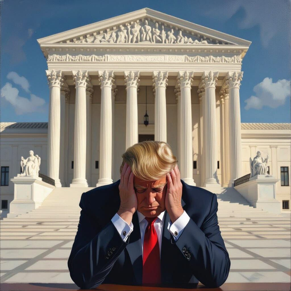 Donald trump crying at supreme court