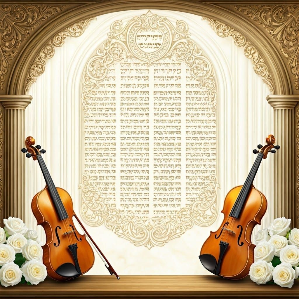 Classic Jewish Title Page in Elegant Baroque Style