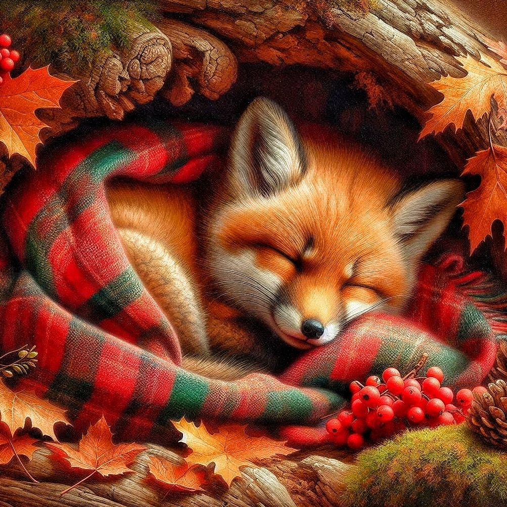 Cozy fox cub