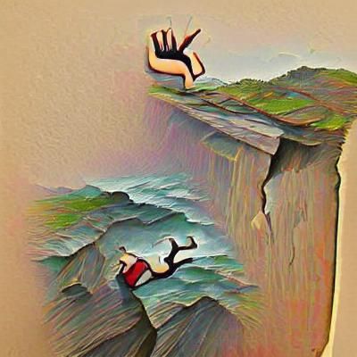 Falling off a cliff